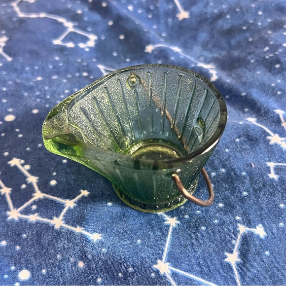 Hazel Atlas Accents Vintage Hazel Atlas Green Coal Bucket Ashtray